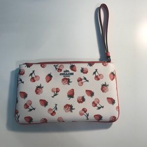 new cherry and strawberry coach wallet